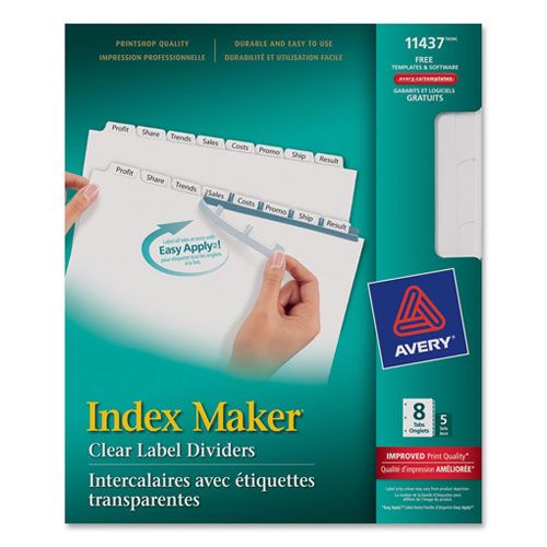 Dividers Index Maker/8 Tabs (AVE 11437)