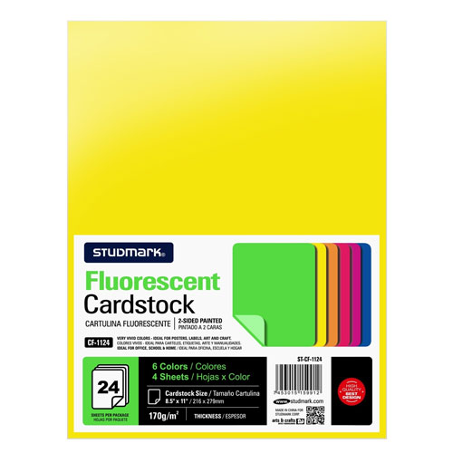 Cartulina Neón Tamaño Carta