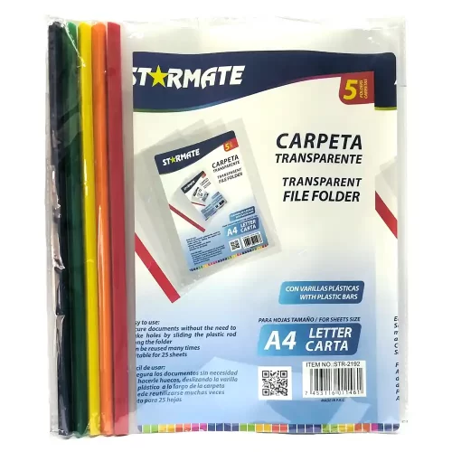 Folder Plásticos con Varilla