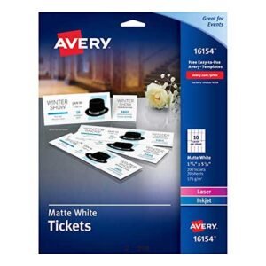 Tarjeta de Boletos Avery 16154