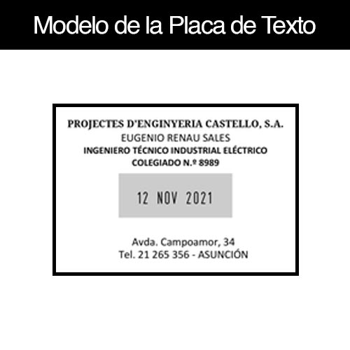 Sello Rectangular P-55D Fechador - Imagen 2