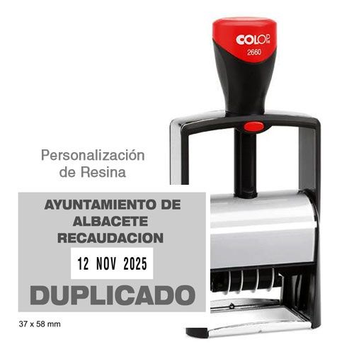 Sello Fechador Classic Line S-2660 con Placa de Texto - Imagen 2