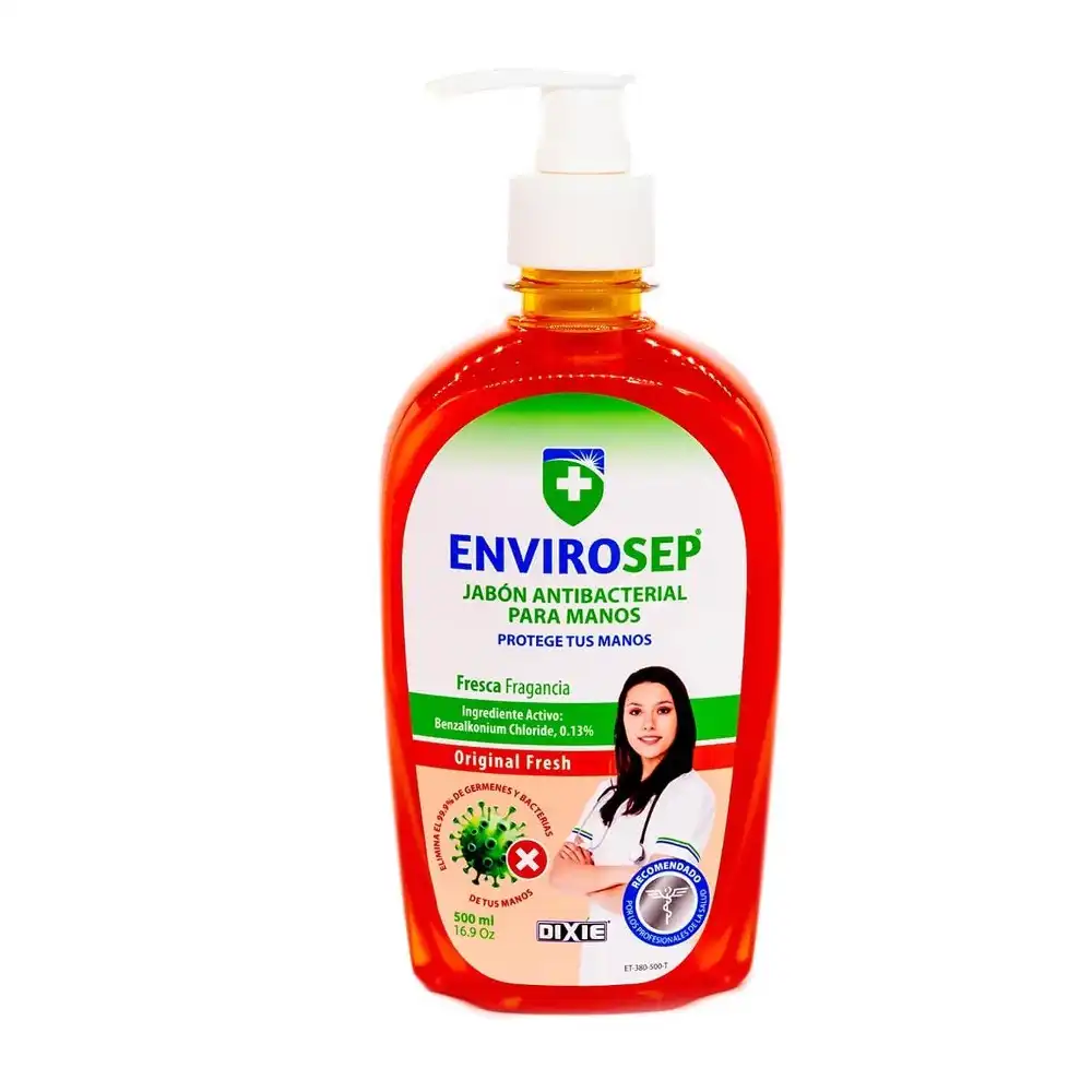 Jabón de tocador antibacterial para manos Envirosep