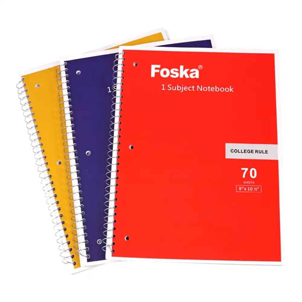 Cuaderno espiral de una materia Foska