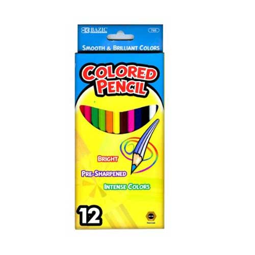 Lapices de Colores Bazic - Caja de 12 colores - Imagen 2
