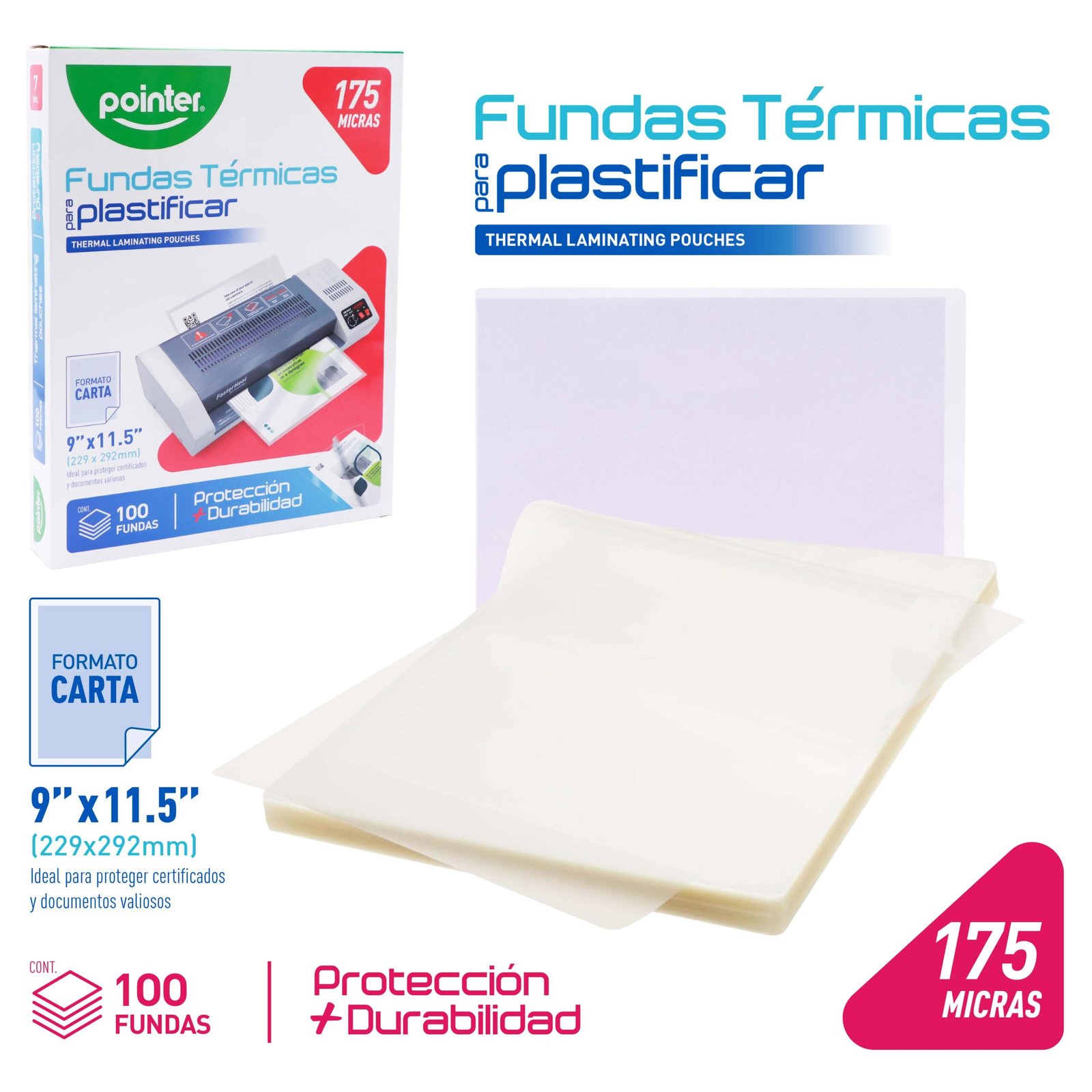 Láminas para plastificar 175 micras